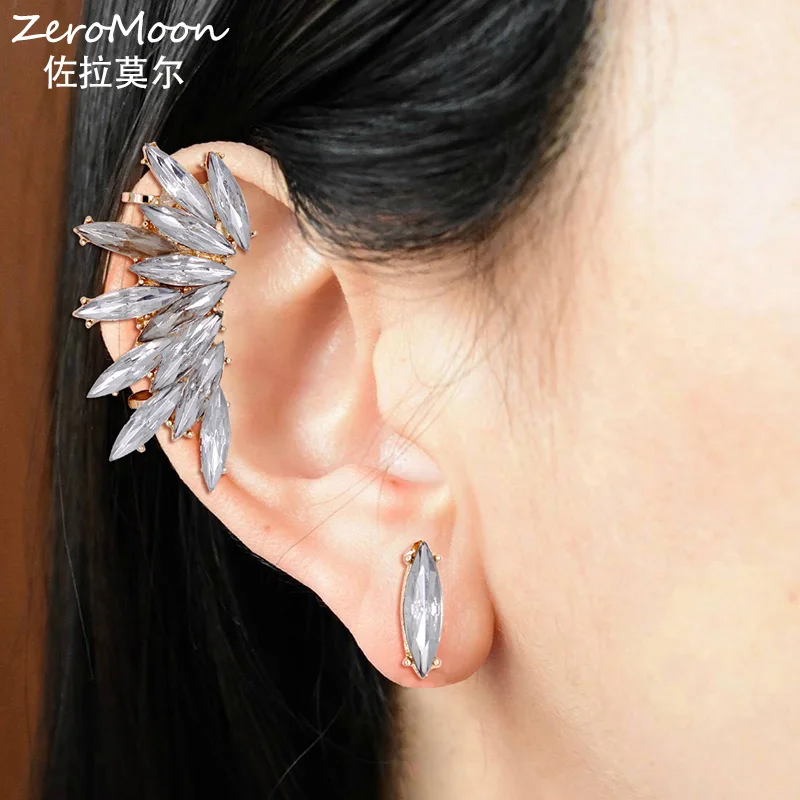 Крутой хрустальный горный хрусталь маркиза эльф универальные серьги шпильки