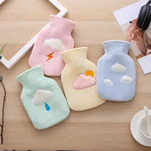 2 шт. в 1 портативная бутылка для горячей воды, милые Мультяшные теплые сумочки, Детская смываемая маленькая теплая Дворцовая бархатная теплая сумка для воды