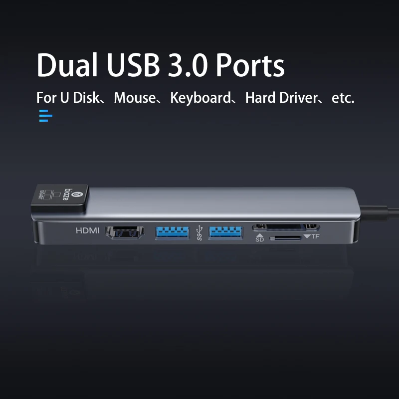 Usb-хаб Biaze type C для мульти USB 3,0 HDMI RJ45 TF/SD кард-ридер адаптер для MacBook Pro Galaxy S9 S8 huawei P30 P20 type C концентратор