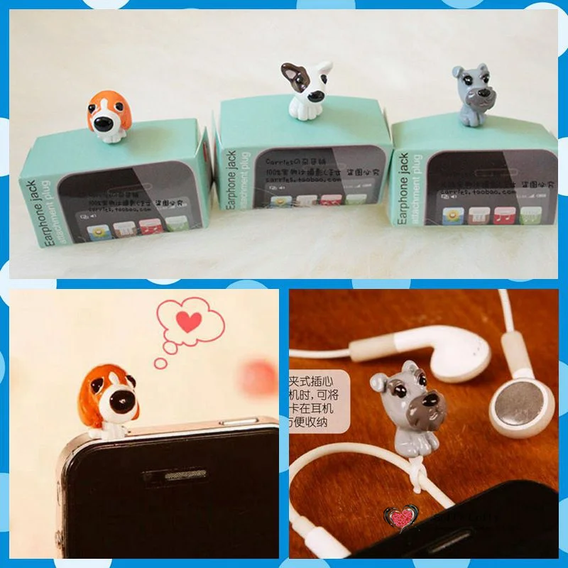 Бесплатная доставка пылезащитные заглушки 3 5 мм крышка для наушников шарм собака