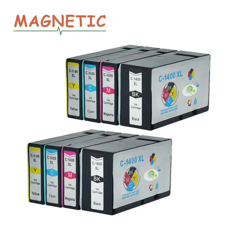 

Printer Ink Cartridges 8X Magnetic Compatible for Canon PGI 1400 MAXIFY MB2340 MB2040 MB2140 MB2740 Printers PGI-1400 PGI1400 XL