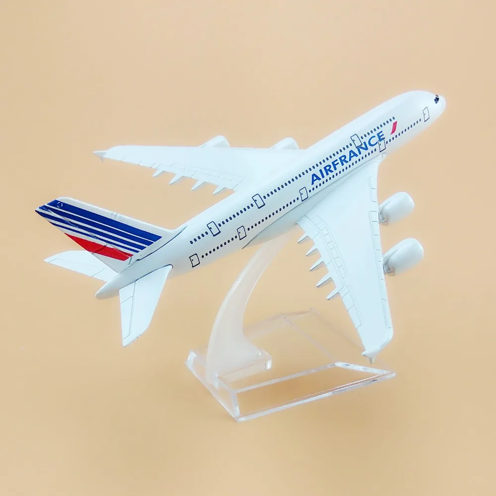 16 см сплав металла Air France Airbus 380 A380 Airways модель самолета Модель w Стенд ремесло