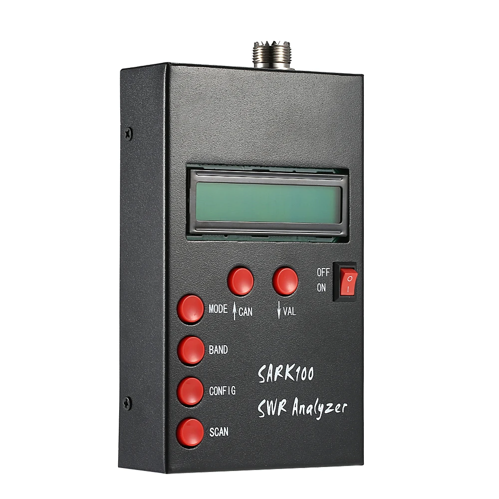 

SARK100 1-60MHz HF ANT SWR Antenna Analyzer Meter Standing Wave Tester for Ham Radio Hobbyists Impedance Capacitance Measurer