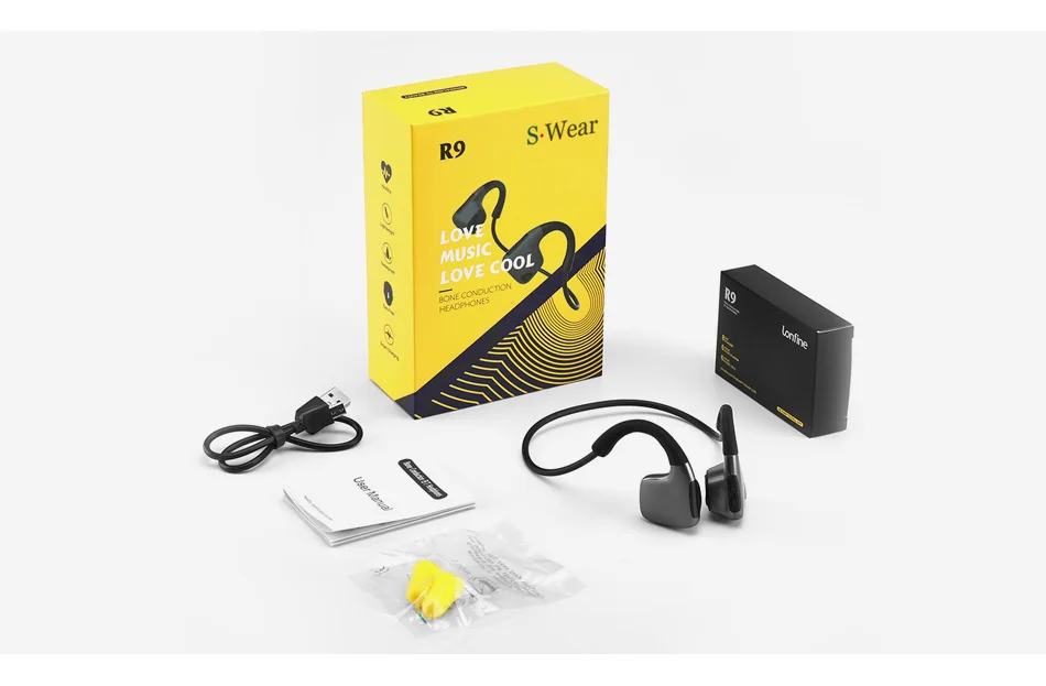 R9 костной проводимости Bluetooth гарнитура водонепроницаемый беспроводной спортивные наушники Hands Free наушники для вождения Велоспорт Бег