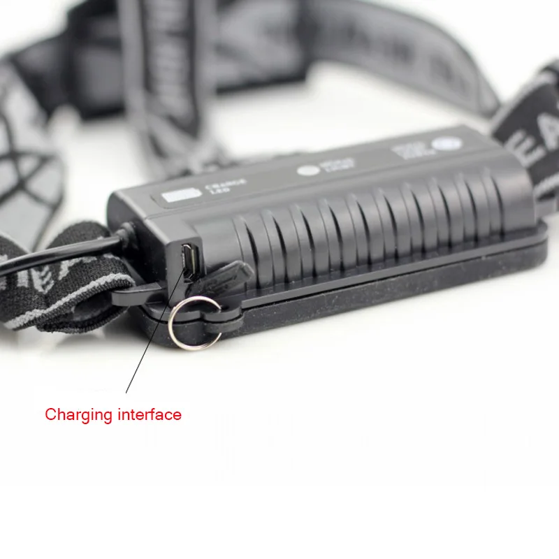 Налобный фонарь с зарядкой от Micro USB светодиодный налобный XM T6 светильник на
