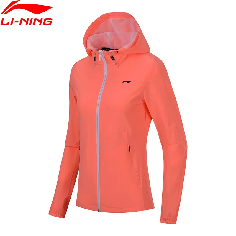 Женская ветровка Li Ning облегающая куртка из 86% полиэстера подкладка спандекса
