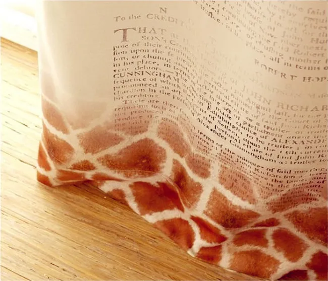 

Zebra giraffe Cotton and Linen Fabric printed 3D curtains for living room divider decorative 012