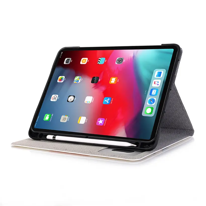 Чехол для iPad Pro 11 2018 умный чехол с держателем стилуса дюймов силиконовый рисунком
