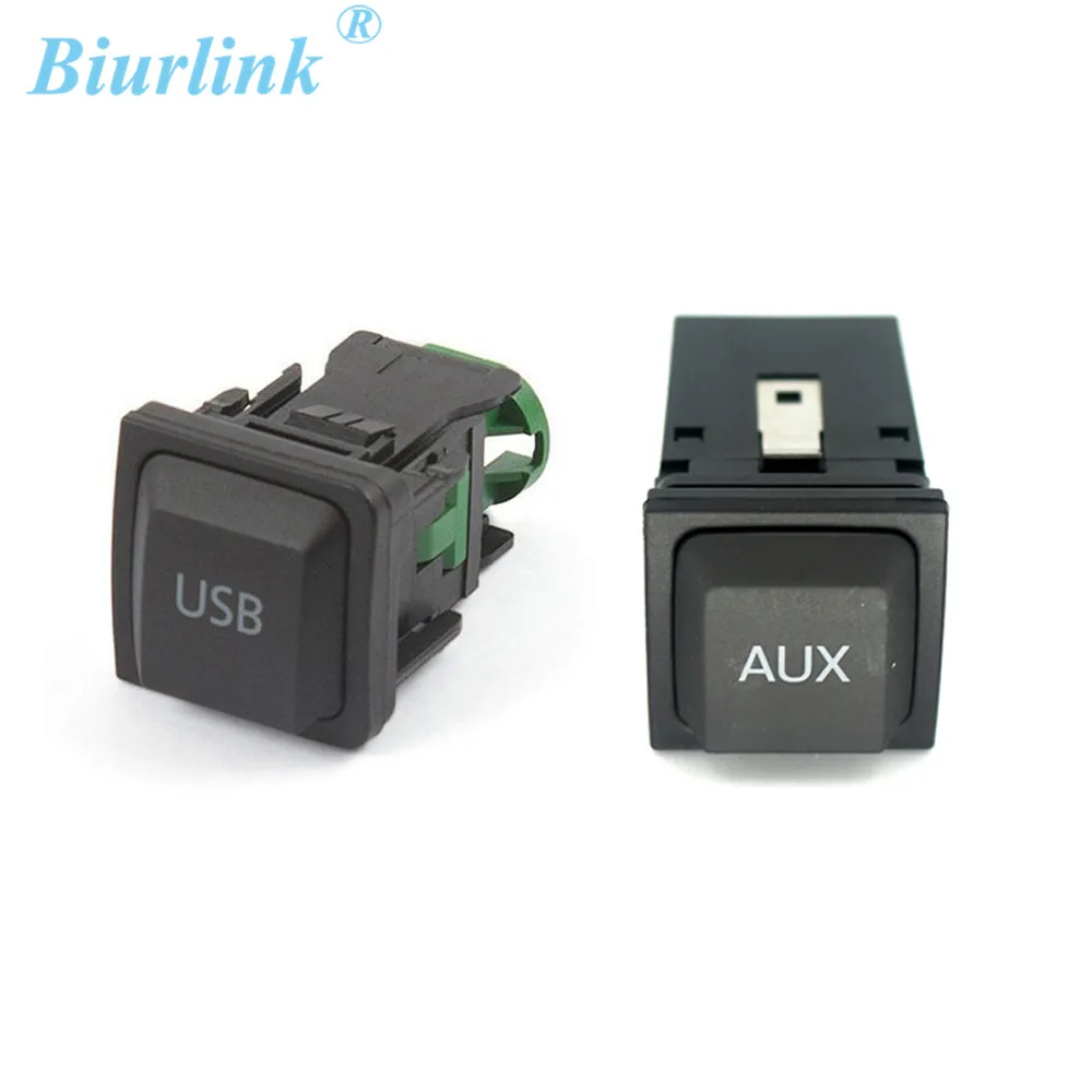 Biurlink AUX USB кнопка переключения адаптер Внешний аудио порт коннектор для Volkswagen|usb