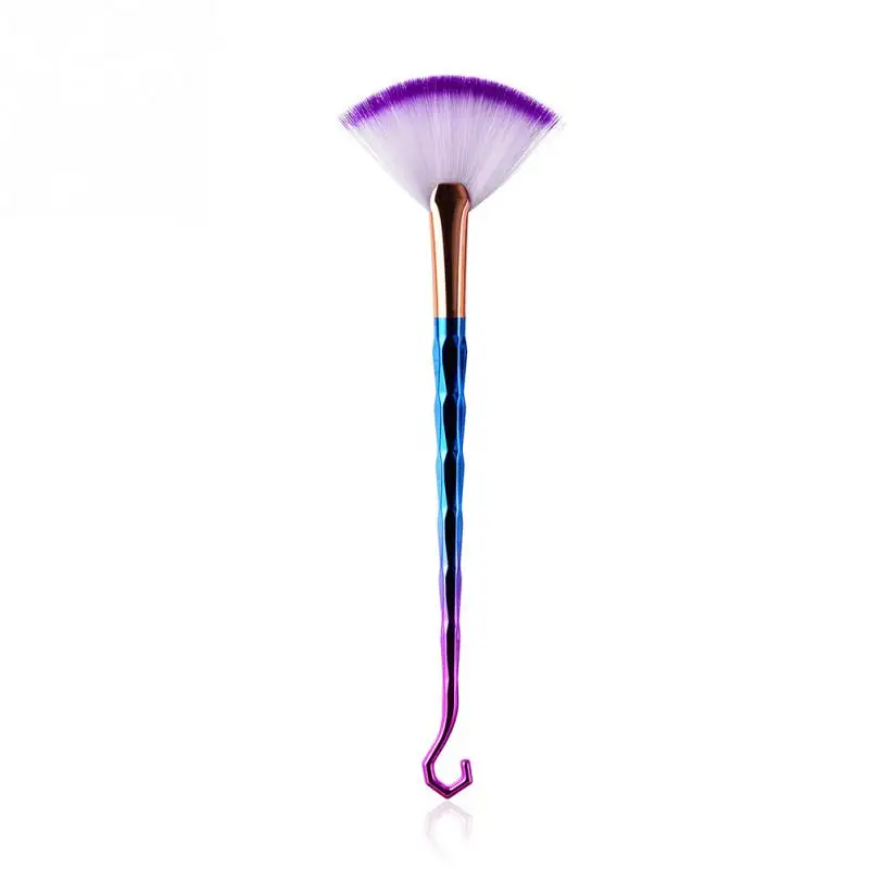 1/7/10Pcs Soft Professional Fan Shape Makeup Brushes Set Drill Hook Colorful Foundation Eyeshadow Eyeliner Brush | Красота и здоровье