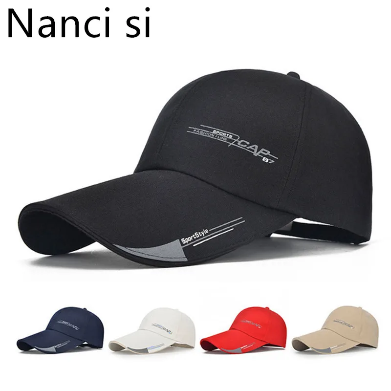Бейсболка Nanci si с длинными полями Мужская Спортивная Кепка затеняющим козырьком