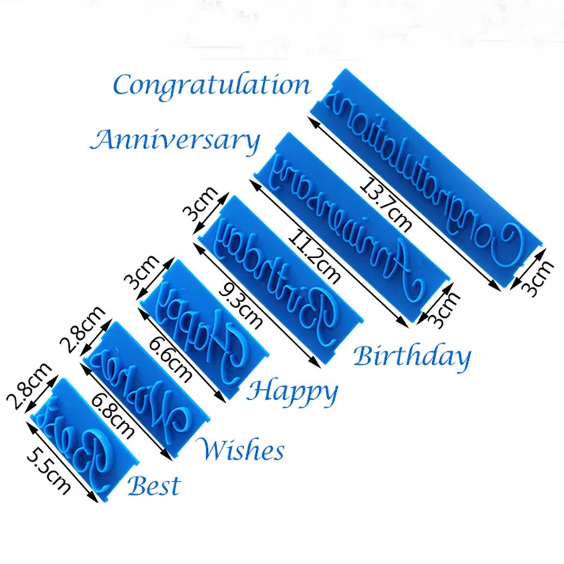 6 шт. пластиковые формы для украшения торта печенья|decor mold|cutter moldcake letters |