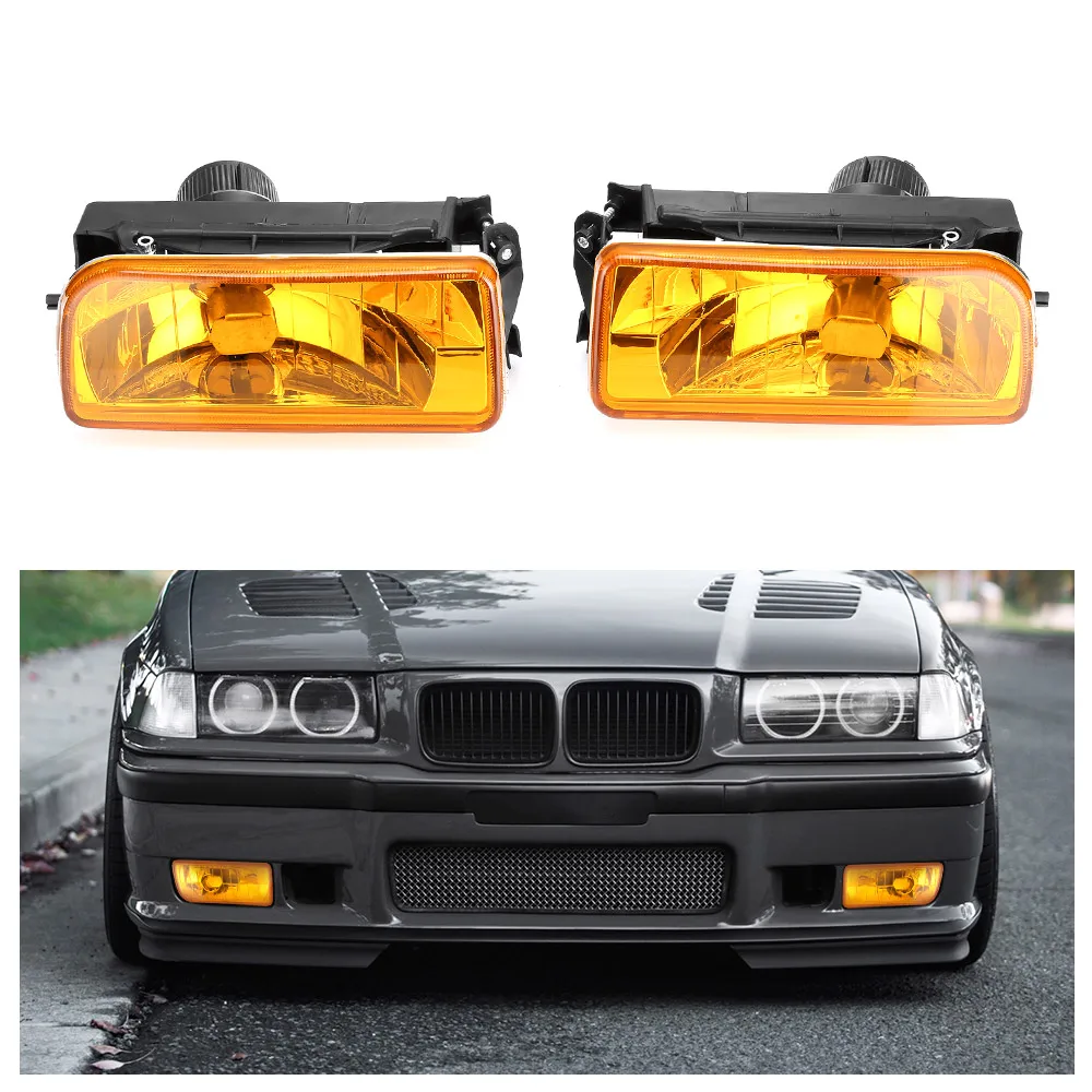 2pcs Car Bumper Fog Lights Clear Lens Housing Case For BMW E36 92-98 Auto Lamp Car-styling | Автомобили и мотоциклы