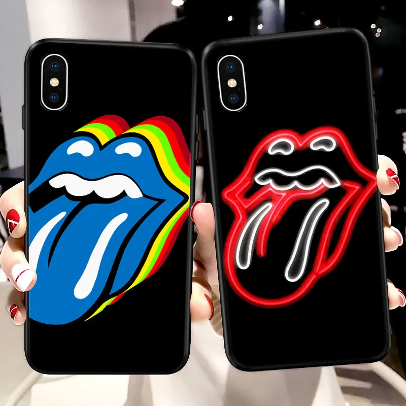 Цветной чехол с язычком для макияжа iPhone XS Max сексуальные губы мягкий силиконовый