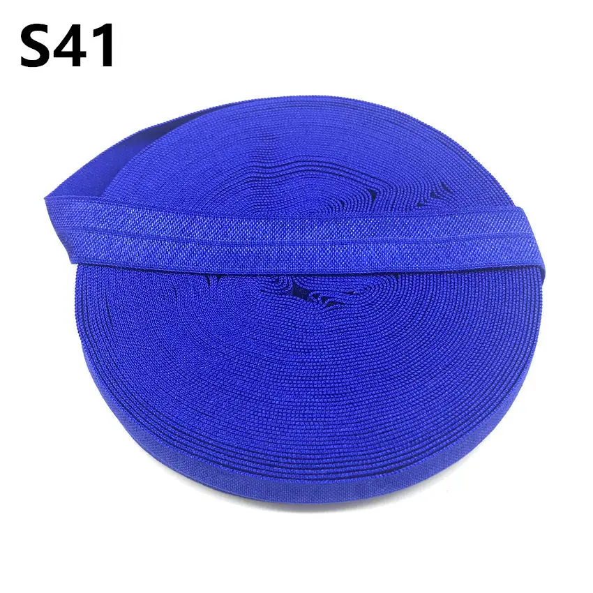 

5/8" Multicolor Solid Color Fold Over Elastic Ribbon 10yard/lot Girls' Hair Tie Accessories DIY Handmade Webbing Headband