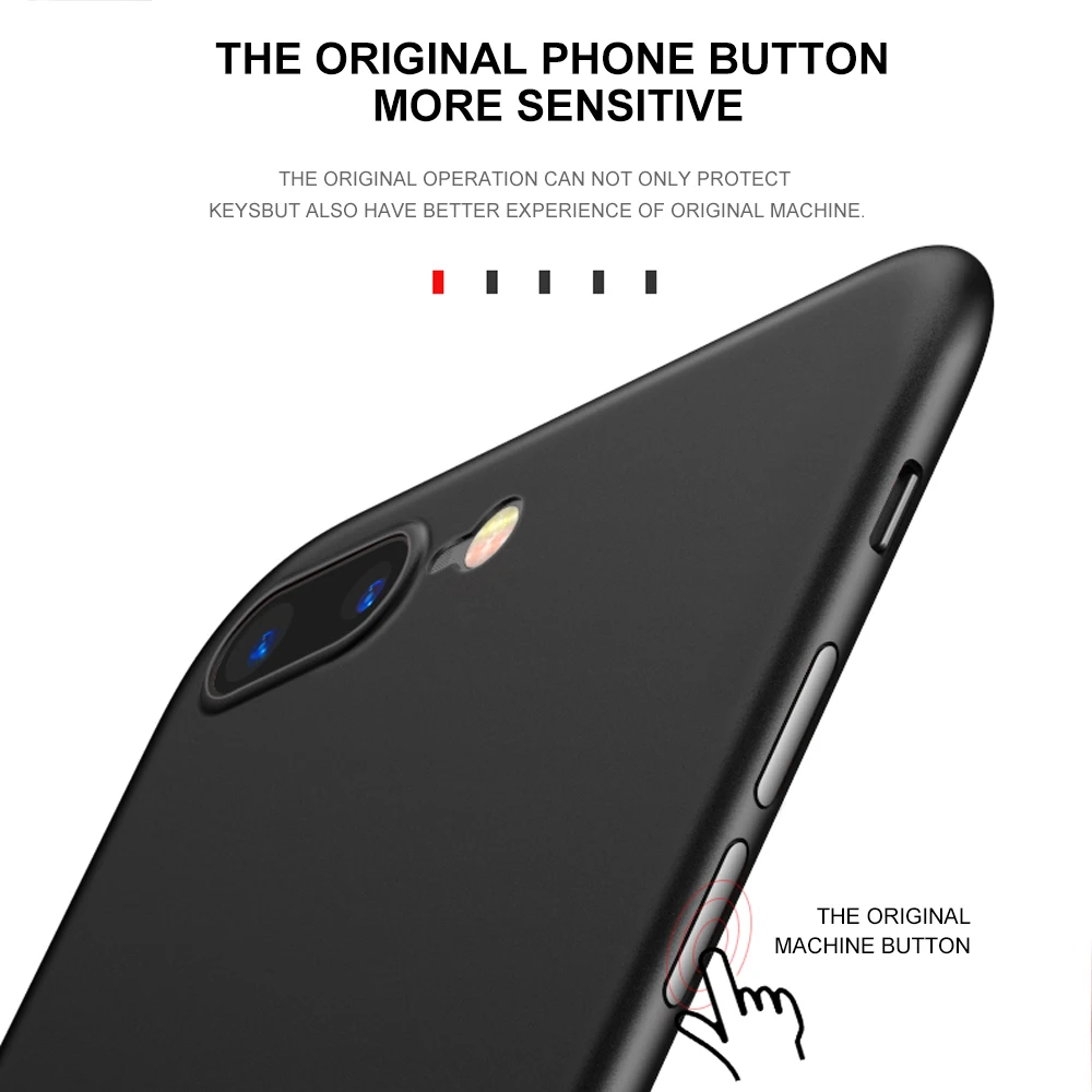 Ультратонкий матовый чехол для телефона iphone 7 8 plus защитная задняя крышка X 6 S