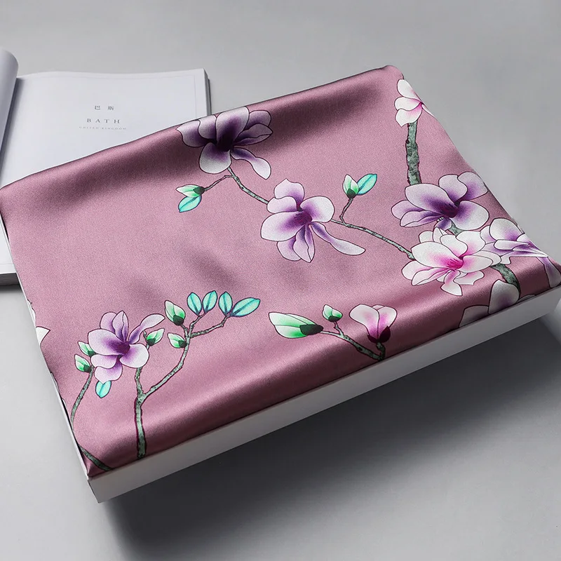 

New Korean Silk Scarf Female in Summer 2019,Fashion printing holiday sunscreen long scarf thin shawl Chinese wind silk scarf