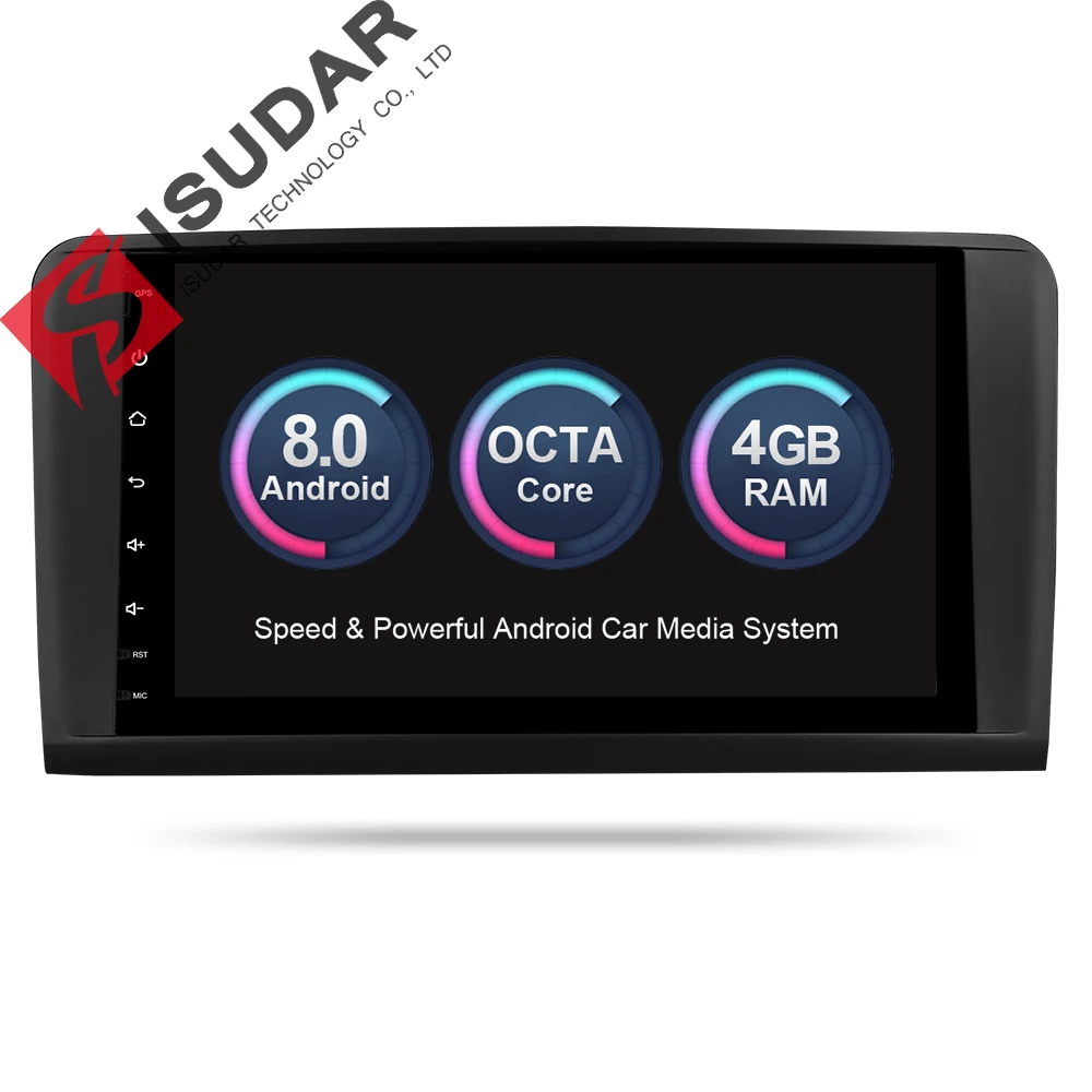Isudar Автомагнитола 1 Din с 9 Дюймовым Экраном на Android 8.0 Для Автомобилей Mercedes/Benz