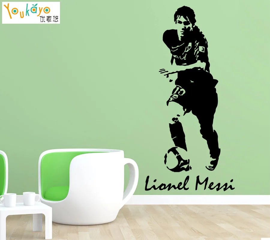 Лионель Месси Барселона футболист Спортивная Наклейка на стену домашний декор