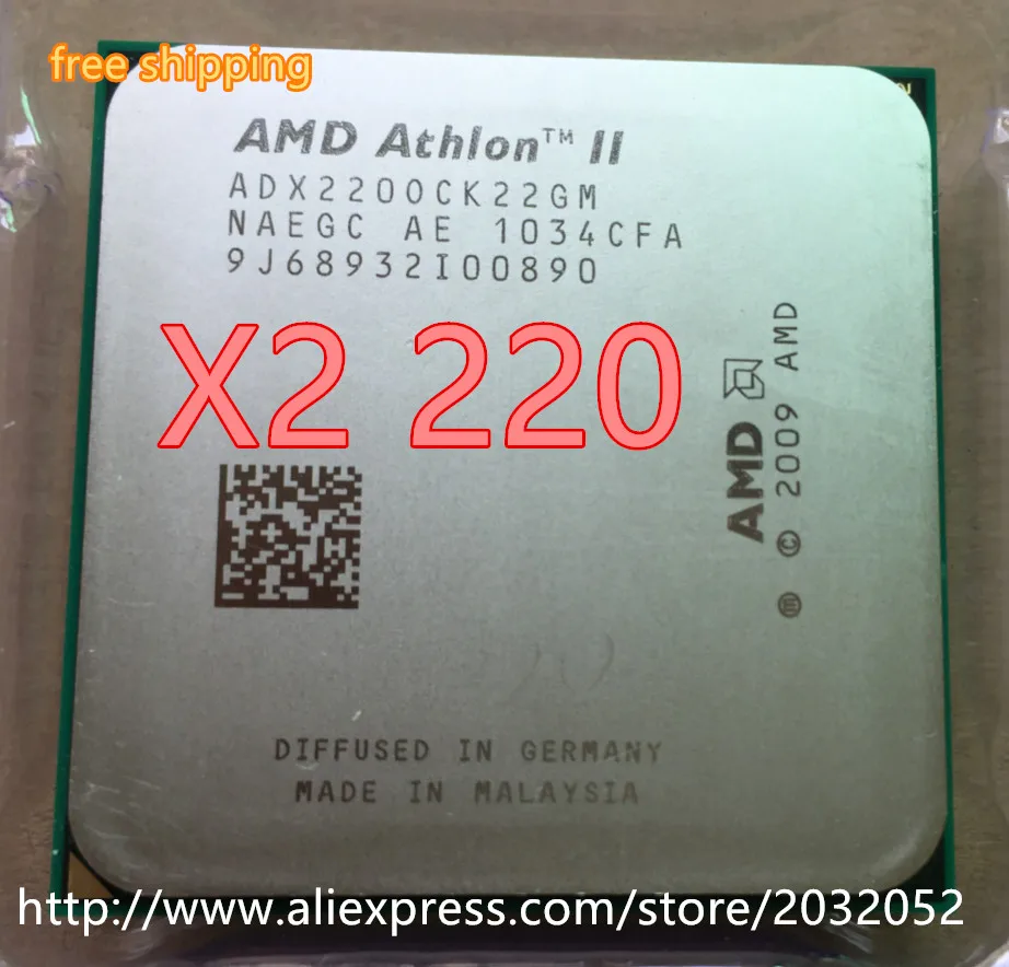 Оригинальный процессор AMD Athlon II X2 220 (2 8 ГГц/1 м/2000 ГГц) Socket am3 am2 + 938 pin x2 220|athlon ii|athlon ii