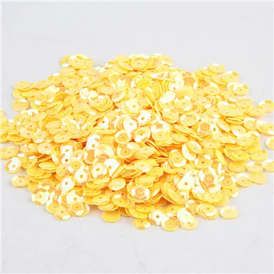 AB yellow Pailette 4 мм 5 мм 6 мм чашка блесток формы ПВХ свободная тесьма с пайетками для шитья свадьбы DIY для ремесел Конфетти украшения 20 г - Цвет: AB yellow