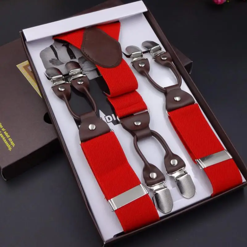 Подтяжки мужские универсальные на 6 клипсах 115 см|vintage mens suspenders|mens suspendersmens suspenders