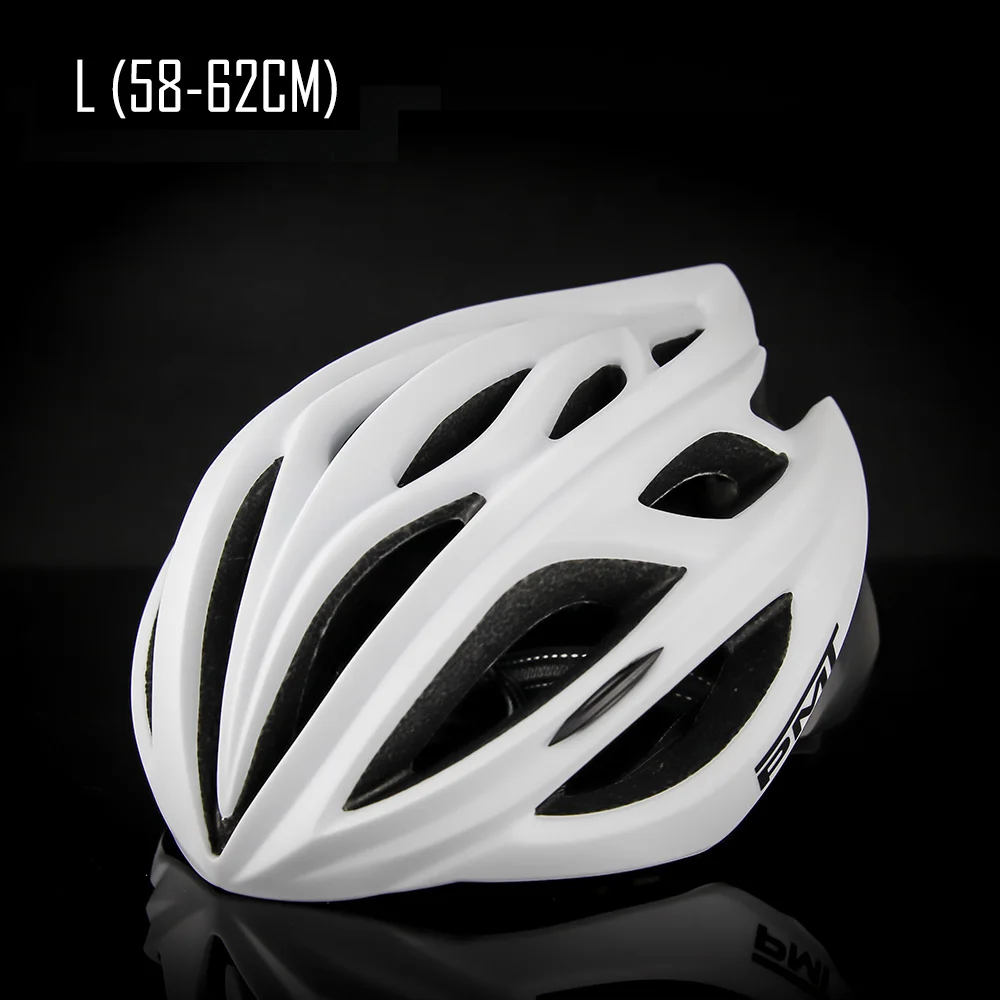 L White PMT сверхлегкий MTB внедорожный велосипед Велоспорт безопасность шлем горный велосипед гоночный EPS интегрально-Формованный BMX спортивный супер шлем - Цвет: L White