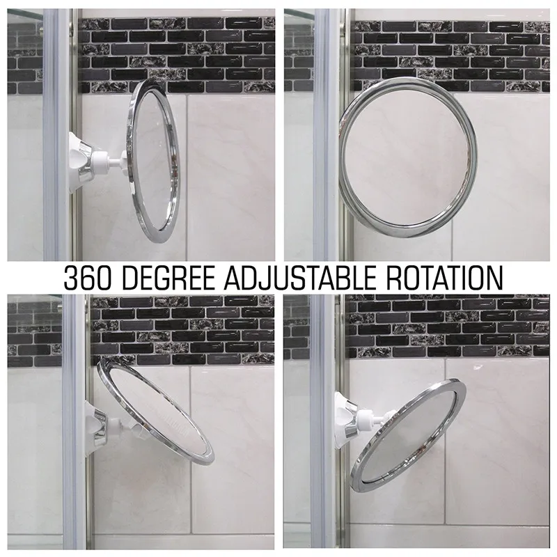 Mrosaa Fogless бритье для ванной комнаты зеркала душа с блокировкой всасывания и 360