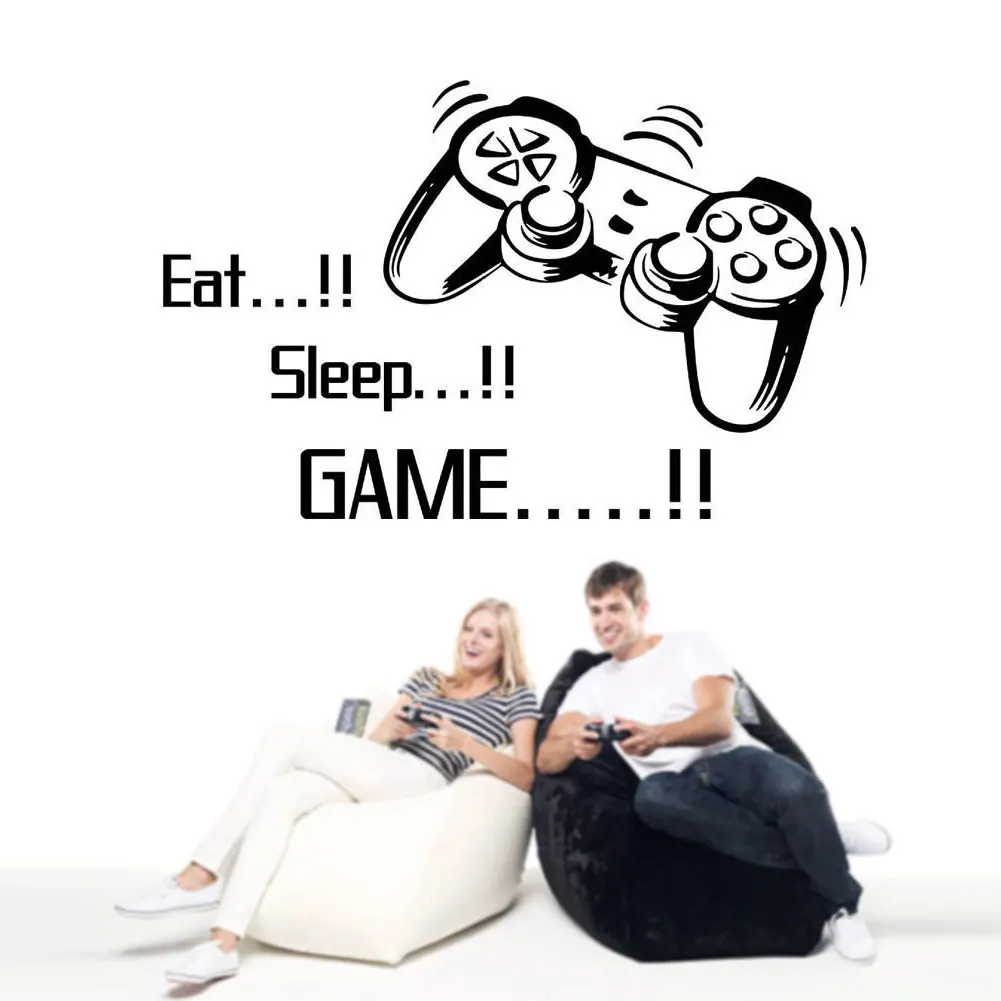 Playstation Xbox EAT SLEEP настенный игровой стикер для детской спальни художественные