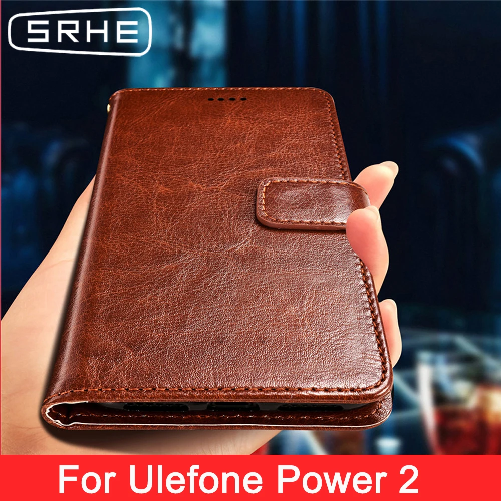 SRHE для Ulefone Power 2 Чехол Флип из искусственной кожи Мягкий силиконовый кошелек