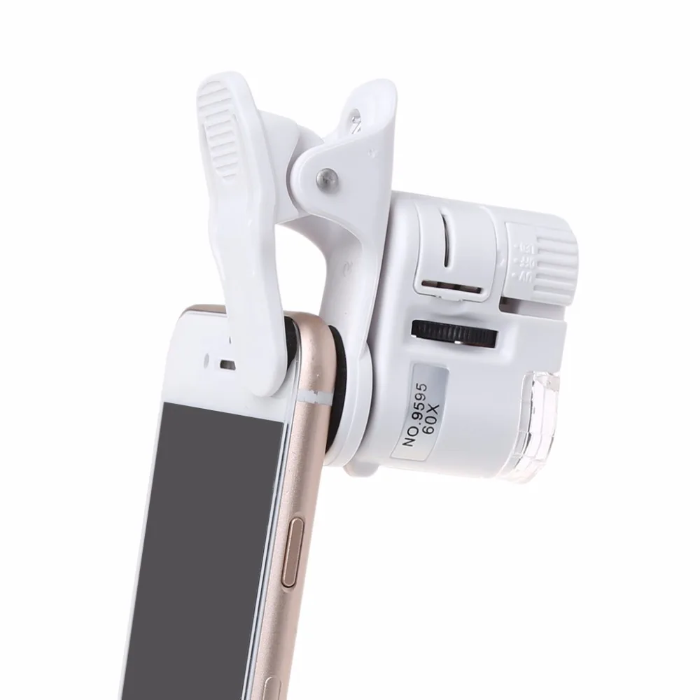 Светодиодный микроскоп 60X лупа объектив с зумом фотокамера зажимом | Инструменты