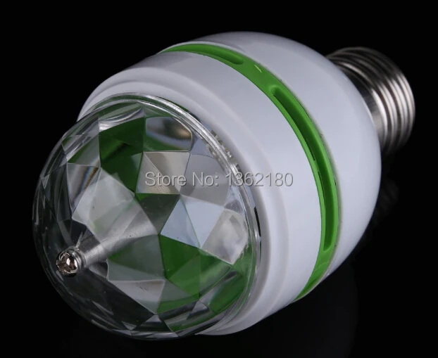 Розничный 3 Вт E27 RGB светильник ing полноцветный светодиодный хрустальный сценический светильник Авто вращающийся сценический эффект DJ вечерние лампы мини сценический светильник