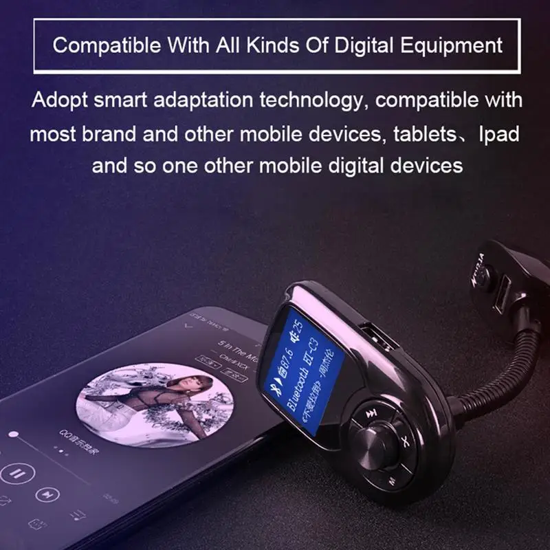Onever Bluetooth автомобильный комплект MP3 плеер адаптер для радио USB зарядное