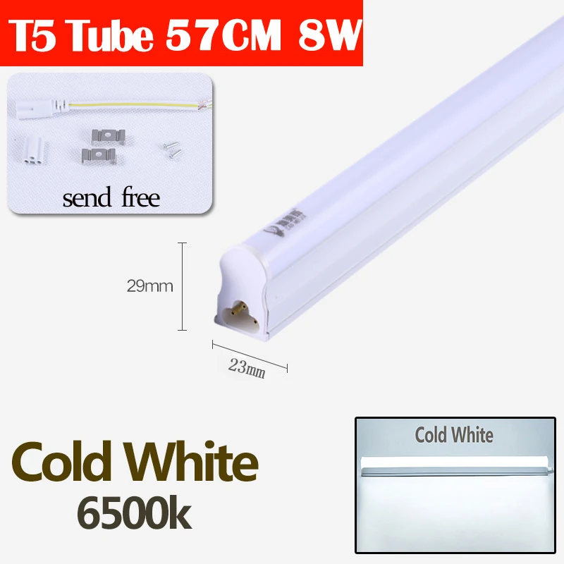 Cold White 60cm T5 T8 светодиодный ламповый светильник 220 в кабель-переключатель Соединительный кабель для встроенных ламповых настенных светильников 220 в 30 см 50 см 180 см Европейский штекер Домашний Светильник - Испускаемый цвет: Cold White 60cm