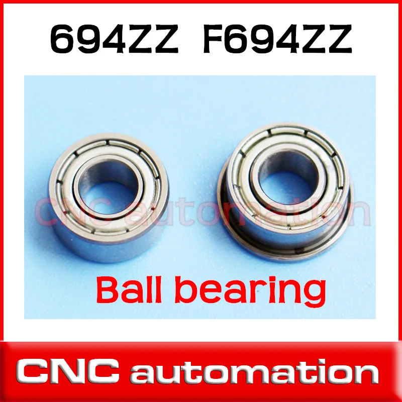 2pcs 694 694Z 694ZZ 4*11*4mm chrome steel deep groove bearing radial S694ZZ F694ZZ stainless flange | Обустройство дома