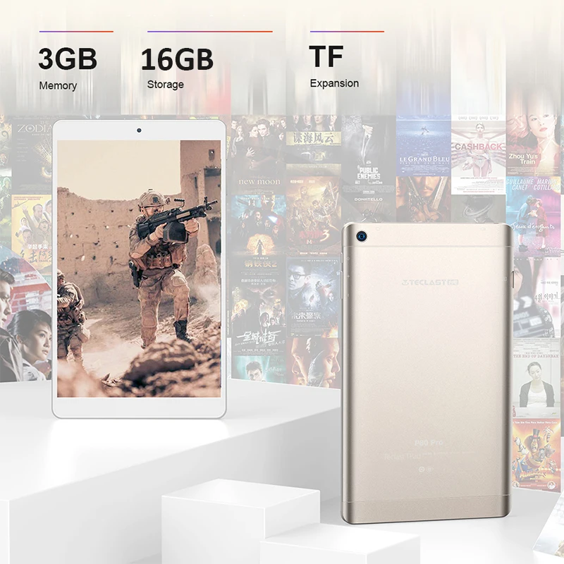 8 0 дюймов 1280*800 Teclast P80 Pro планшет Android 7 MTK8163 четырехъядерный 3 ГБ ОЗУ 16 Гб ПЗУ двойной