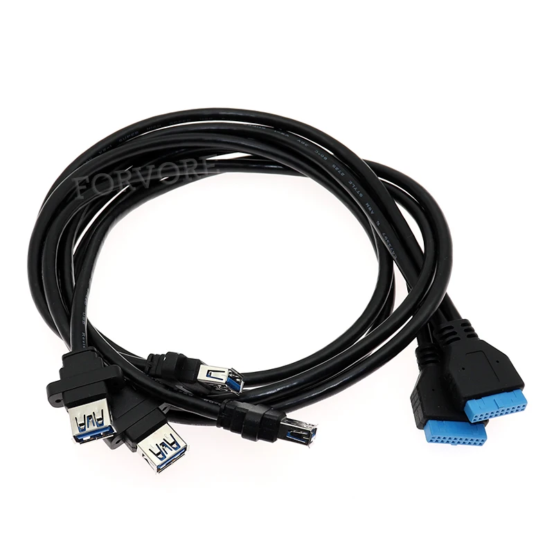 Mini PCIe до 4 портов USB 3 0 адаптер для mini itx PCI express 2 porst 19 20 Pin Коннектор с 19pin женский