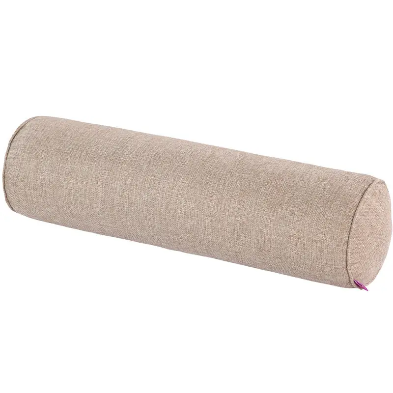 linen Boyfriend Подушка длинная Колонка большая хлопковая льняная поясная подушка Nap диванная кровать Спящая круглая подушка для ног шеи голова сообщение подушки - Цвет: linen
