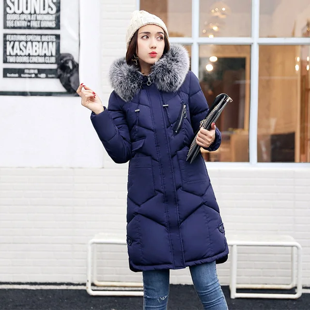 a5 35 Degree Russia Winter Jacket Women Warm Thicken Long Fur Womens Winter Parka Parkas Hooded Female Coat Cotton Padded - Color: a5