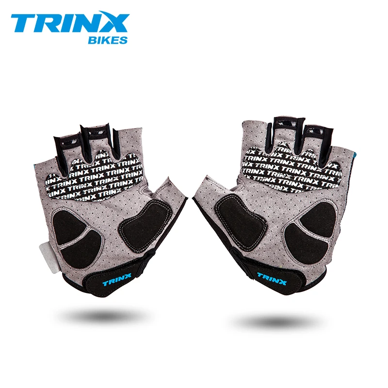 Перчатки для велоспорта TRINX с открытыми пальцами противоскользящие MTB дорожные