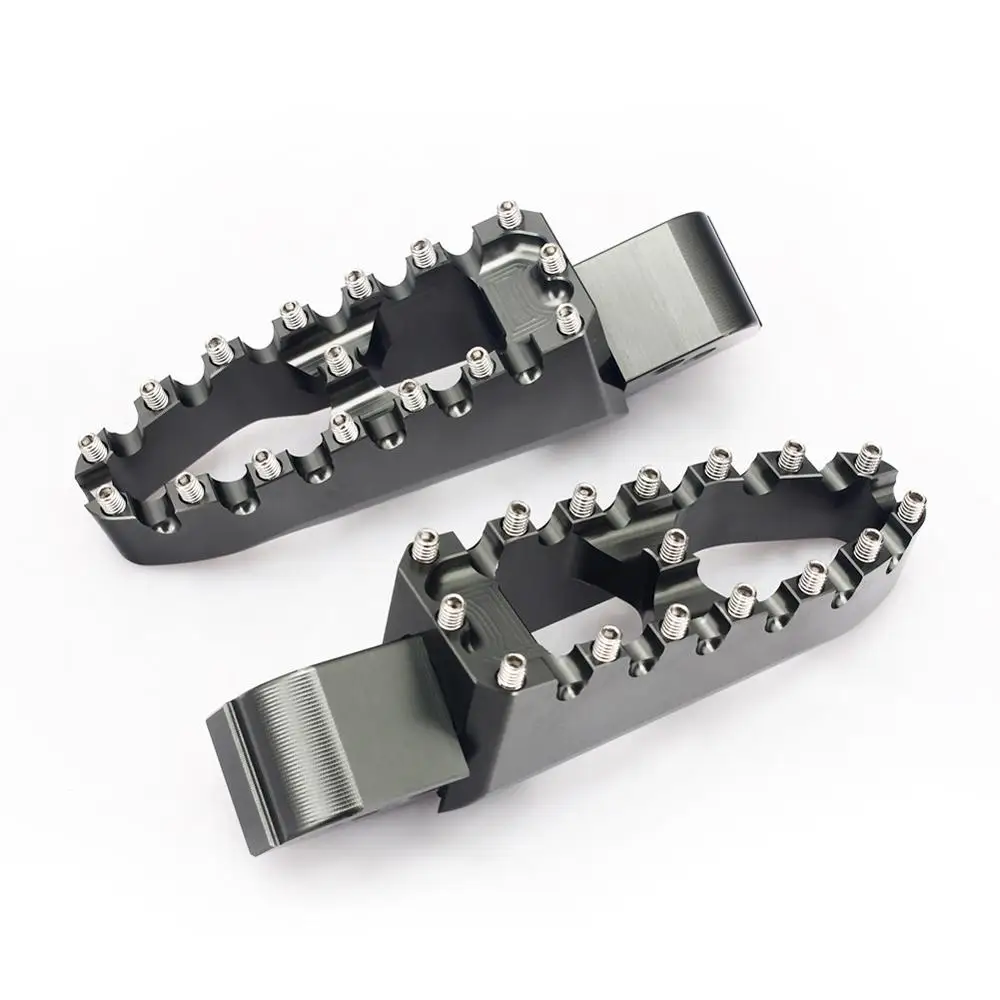BIKINGBOY Billet Aluminum CNC Rear Footpegs Foot Pegs For Ducati Scrambler All Models Years Black &amp Silver Titanium | Автомобили и
