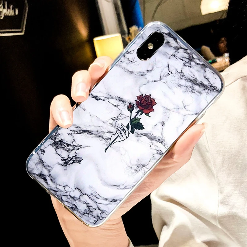 Чехол KISSCASE Rose Marble для Samsung Galaxy Note 9 8 S9 S8 Plus S7 мягкий чехол из ТПУ A3 A5 A7 J3 J5 J7 2016 2017 |