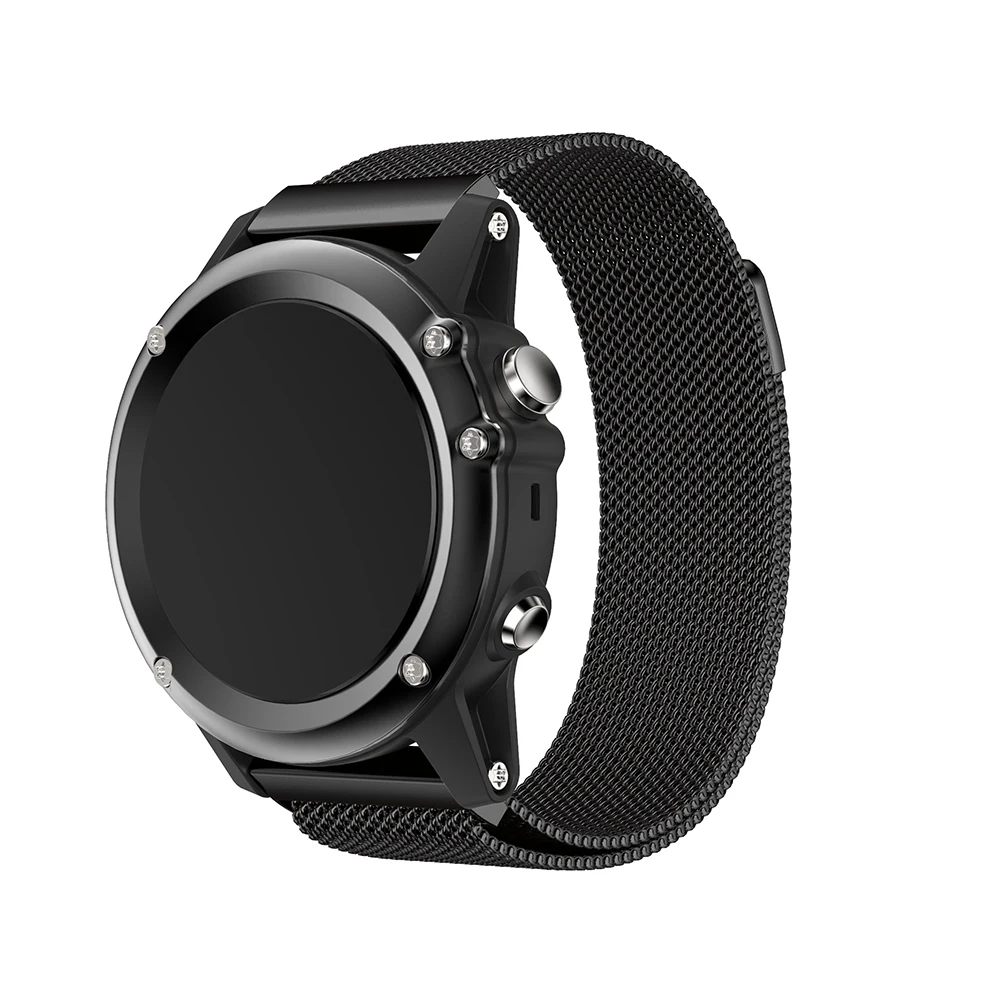26 мм для Garmin Fenix 3/Fenix 3 HR/5X бандмиланская Магнитная Петля ремешок для часов Замена нержавеющей стали магнитный черный