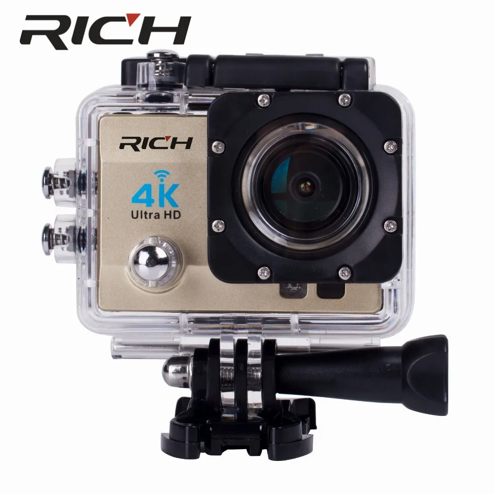 

DHL 10pcs/lot Action Camera Remote Ultra HD 4K WiFi 1080P/60fps 2.0 LCD DV Sport Camera Go Waterproof for Outdoor Q3H EU Plug