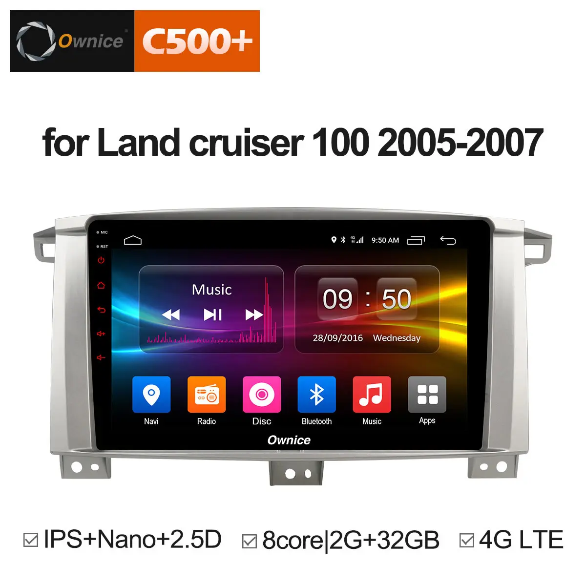 Ownice C500 + G10 Android 8 1 Octa Core Оперативная память 2 ГБ 32G ROM dvd плеер автомобиля для Toyota Land
