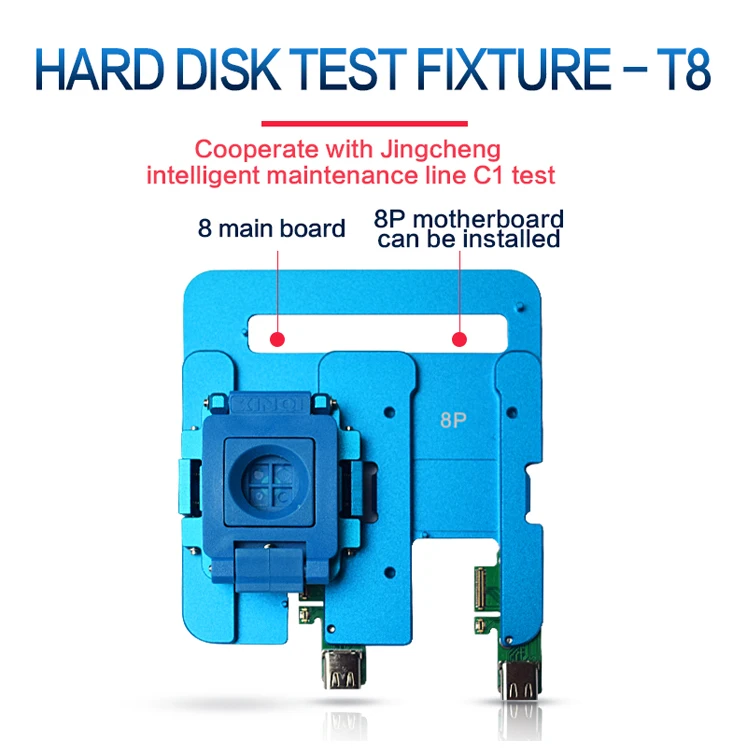 JC T7 T8 NAND испытательный модуль NAND Тест вспышки для iPhone 6S 6SP 7 7P 8 8P NAND ремонт логической платы