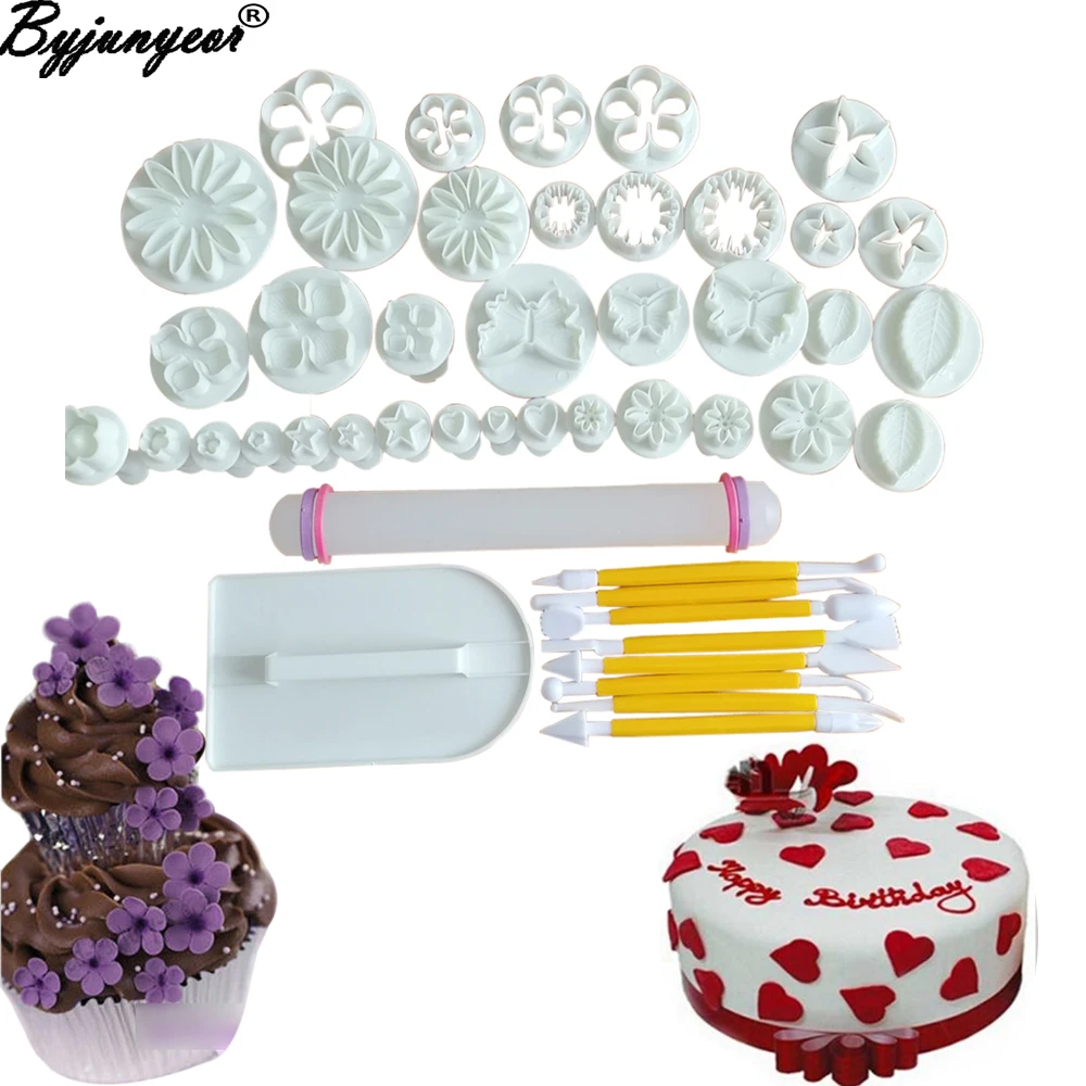46pcs Sugarcraft Cake Decorating Fondant Plunger Cutters Cake Tools Cookie Biscuit Cake Mold Bakeware Accessories CS149
46pcs Sugarcraft Cake Decorating Fondant Plunger Cutters Cake Tools Cookie Biscuit Cake Mold Bakeware Accessories CS149