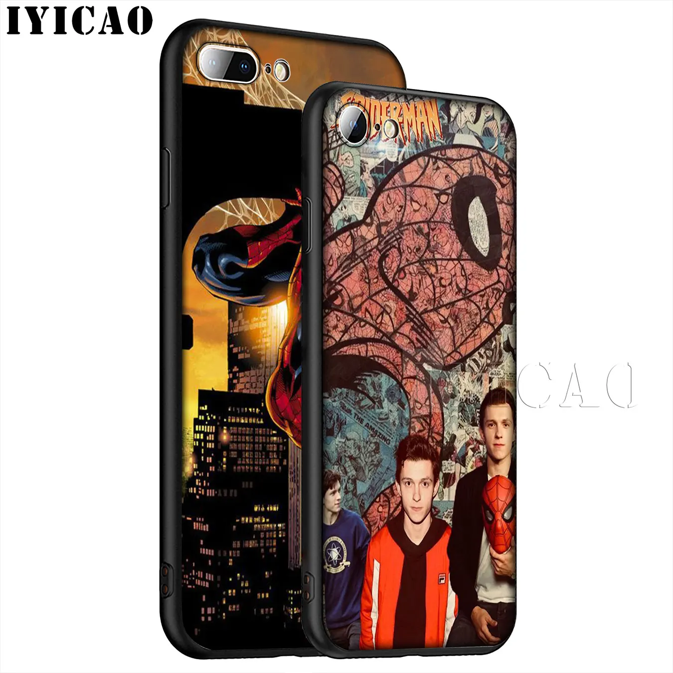 IYICAO Мягкий силиконовый чехол для iPhone XR X XS 11 Pro Max 6 6S 7 8 Plus 5 5S SE TPU черный |