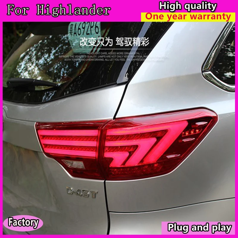 Автомобильный Стайлинг для Toyota Highlander задний фонарь 2015 2019 новая светодиодная…