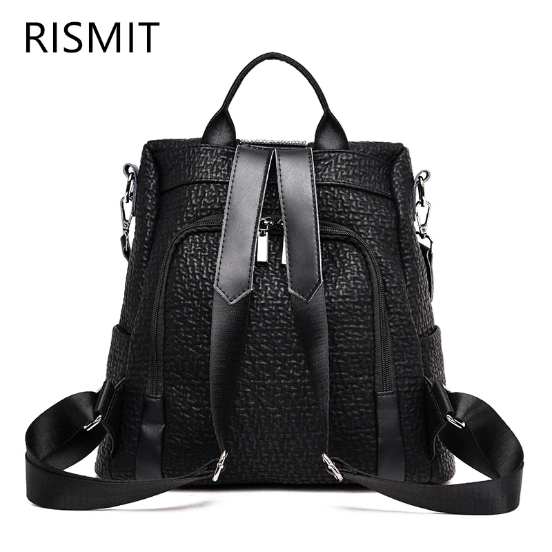 2019 Ограниченная серия кожаный рюкзак Rismit сумки для школы подростков на молнии